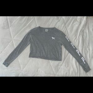 light grey long sleeved from pink